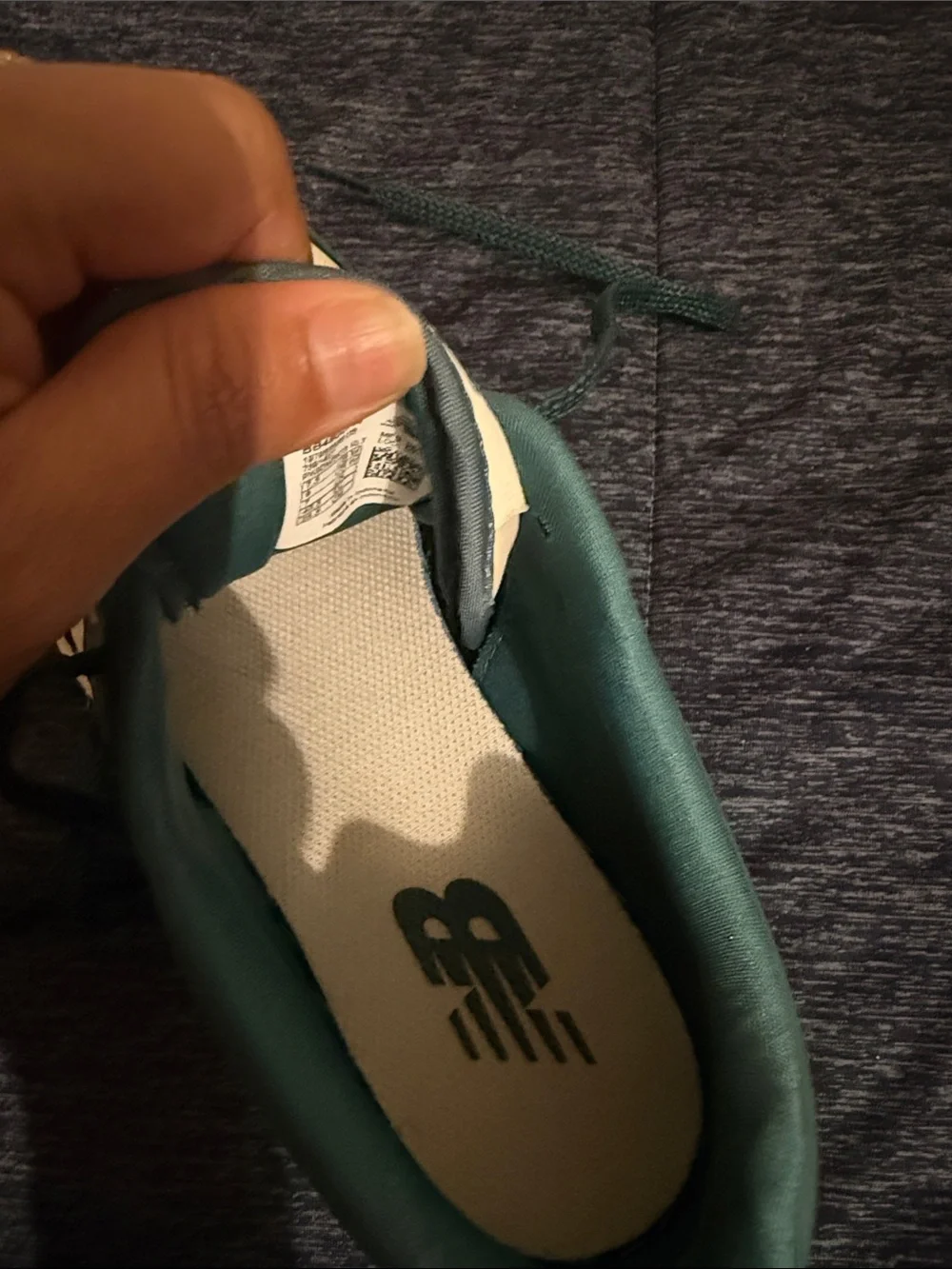 New Balance Men’s Teal and White Low-Top Sneakers